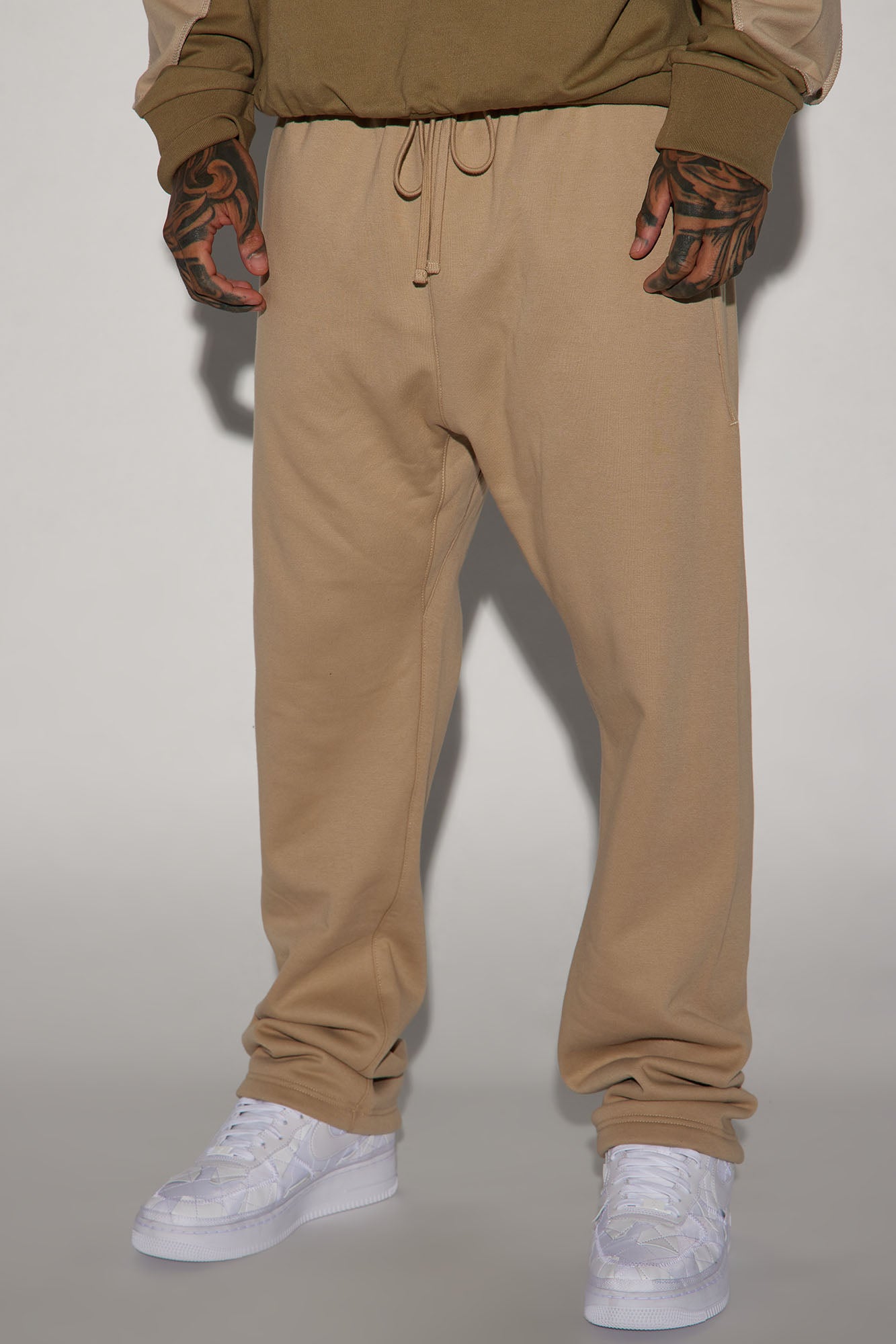 Tyson Heavyweight Straight Sweatpants - Tan, Fashion Nova, Mens Fleece  Bottoms