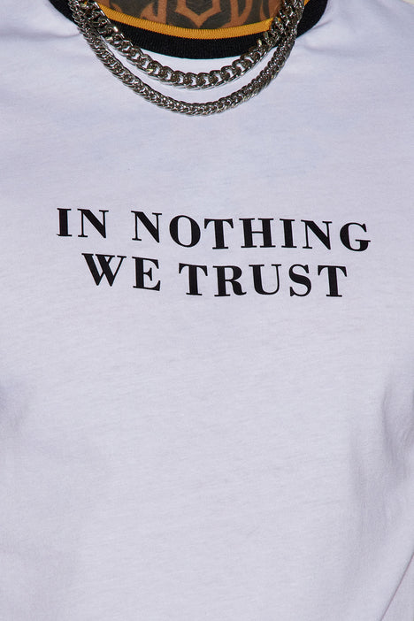 In Nothing We Trust Short Sleeve Tee - White/combo