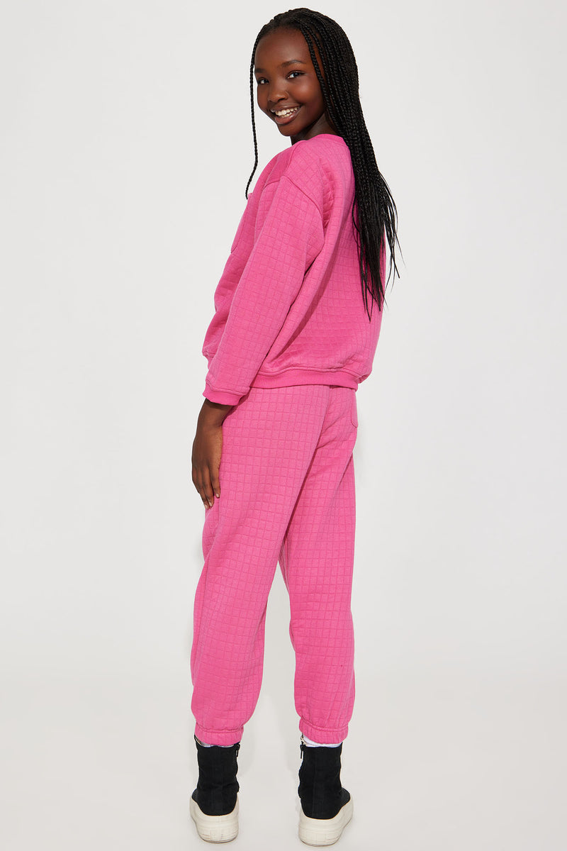 Mini Quinn Quilted Jogger Set - Hot Pink | Fashion Nova, Kids Sets ...