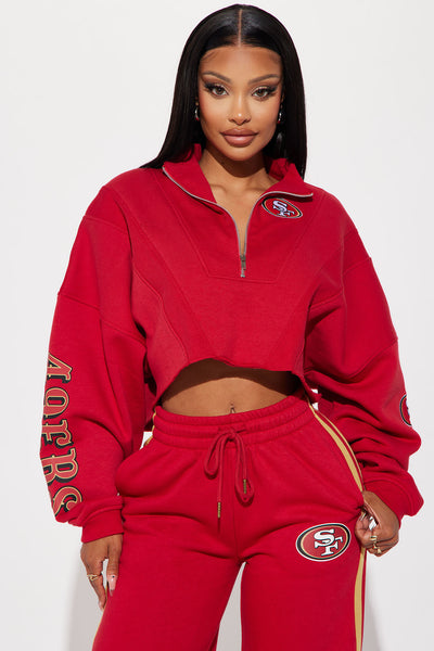 49ers Second Half Come-Back Wide Leg Pant - Red, Fashion Nova, Screens  Tops and Bottoms