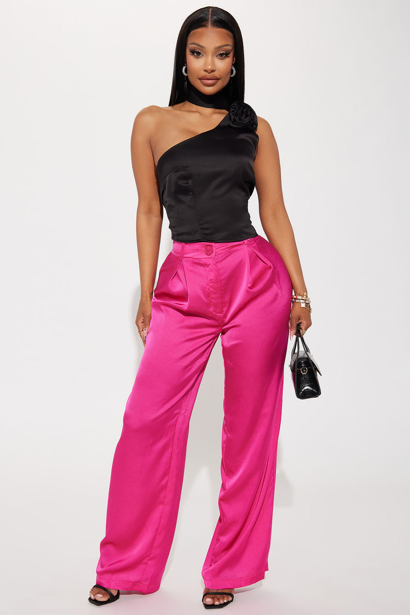 Rosey Cheeks Satin Top - Black | Fashion Nova, Shirts & Blouses ...