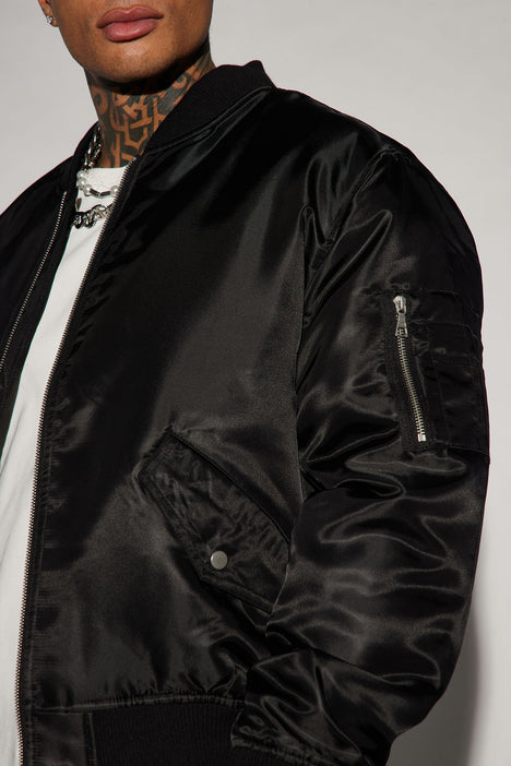 Men's Classic Bomber Jacket in Burgundy Size XL by Fashion Nova