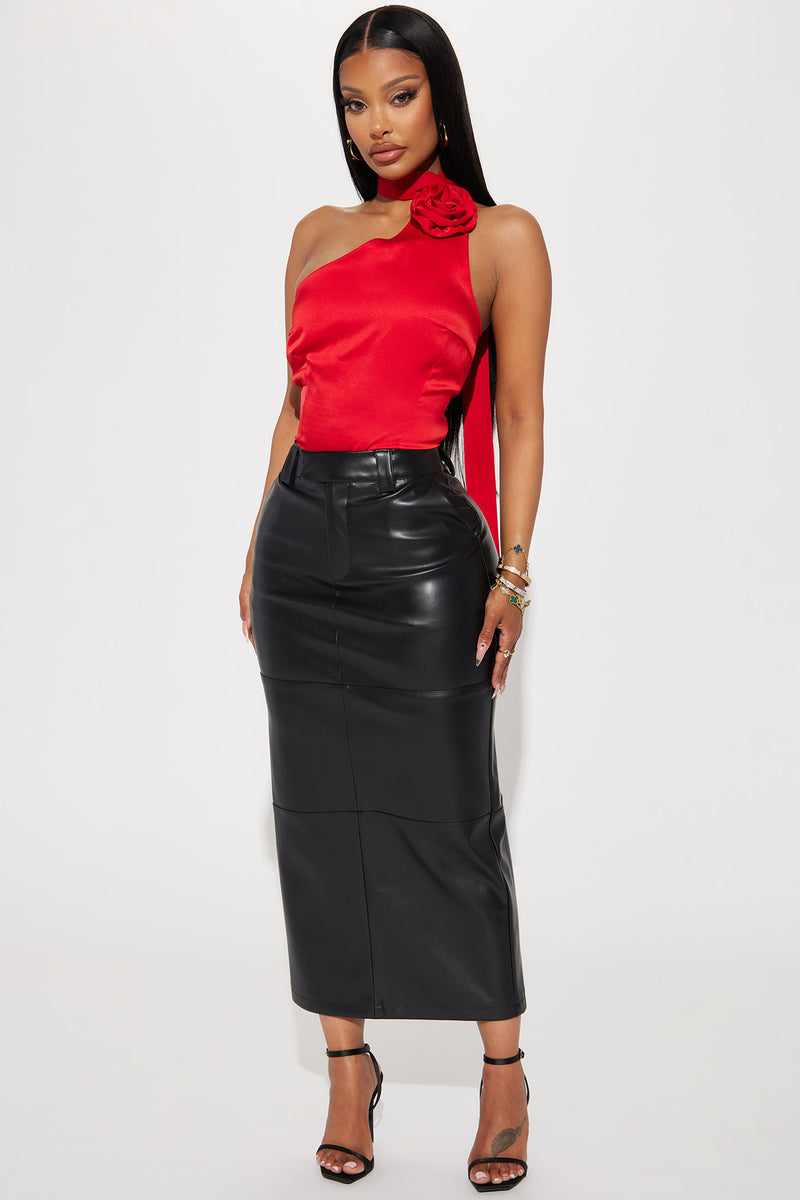 Colette Faux Leather Midi Skirt - Black | Fashion Nova, Skirts ...
