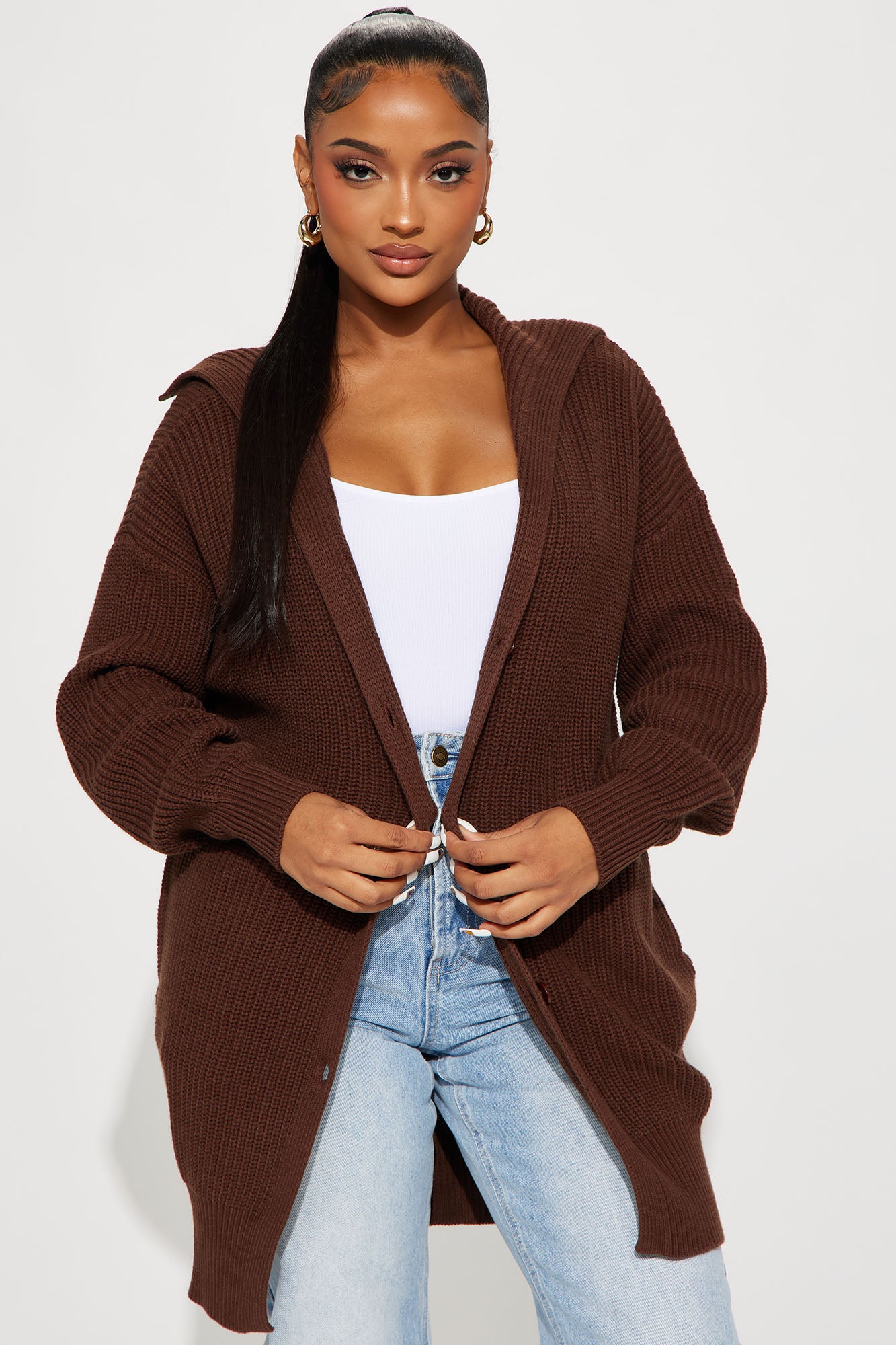 Chocolate hot sale cardigan women's