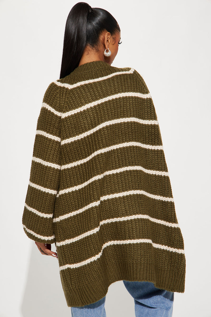 Casual Day Striped Cardigan - Olive | Fashion Nova, Sweaters | Fashion Nova