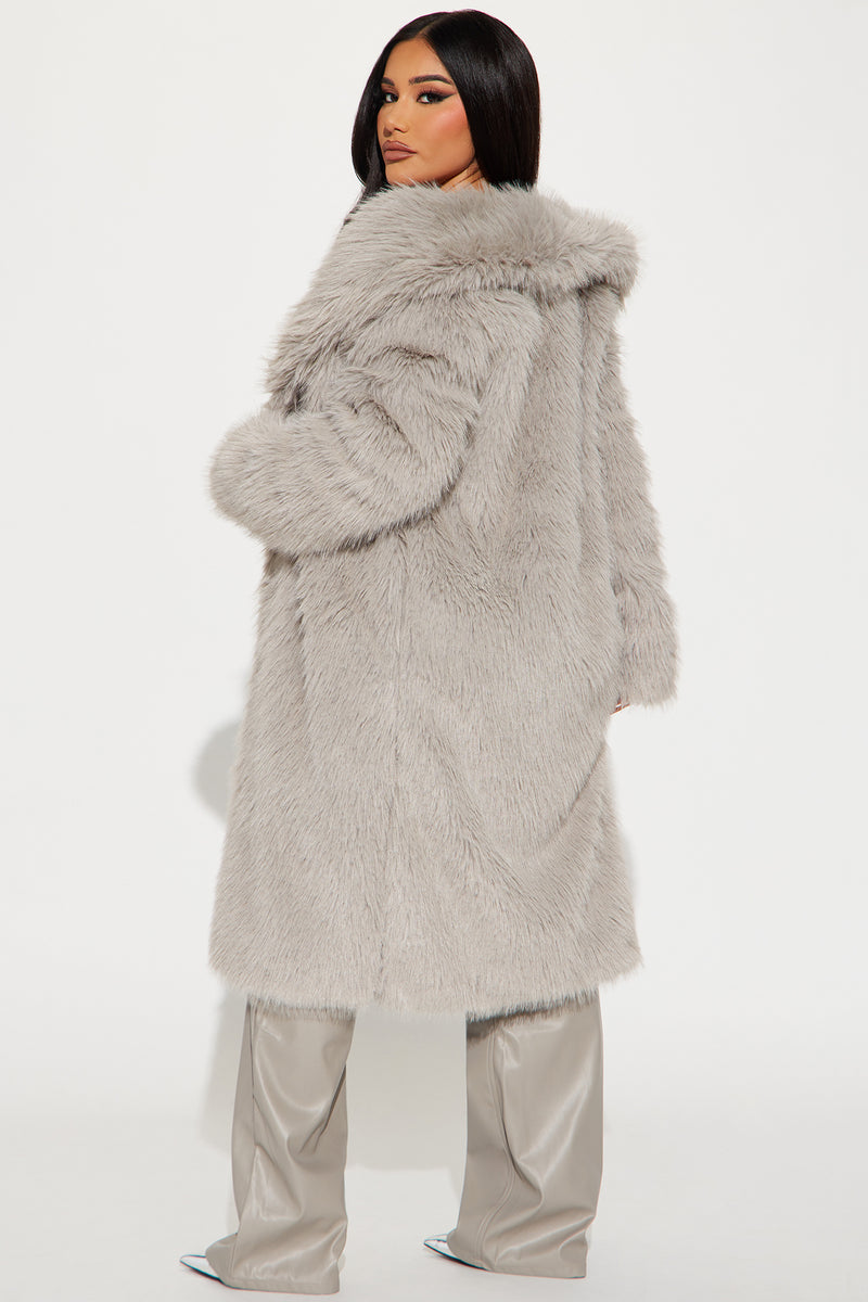 Dreamin' Big Faux Fur Coat - Grey | Fashion Nova, Jackets & Coats ...