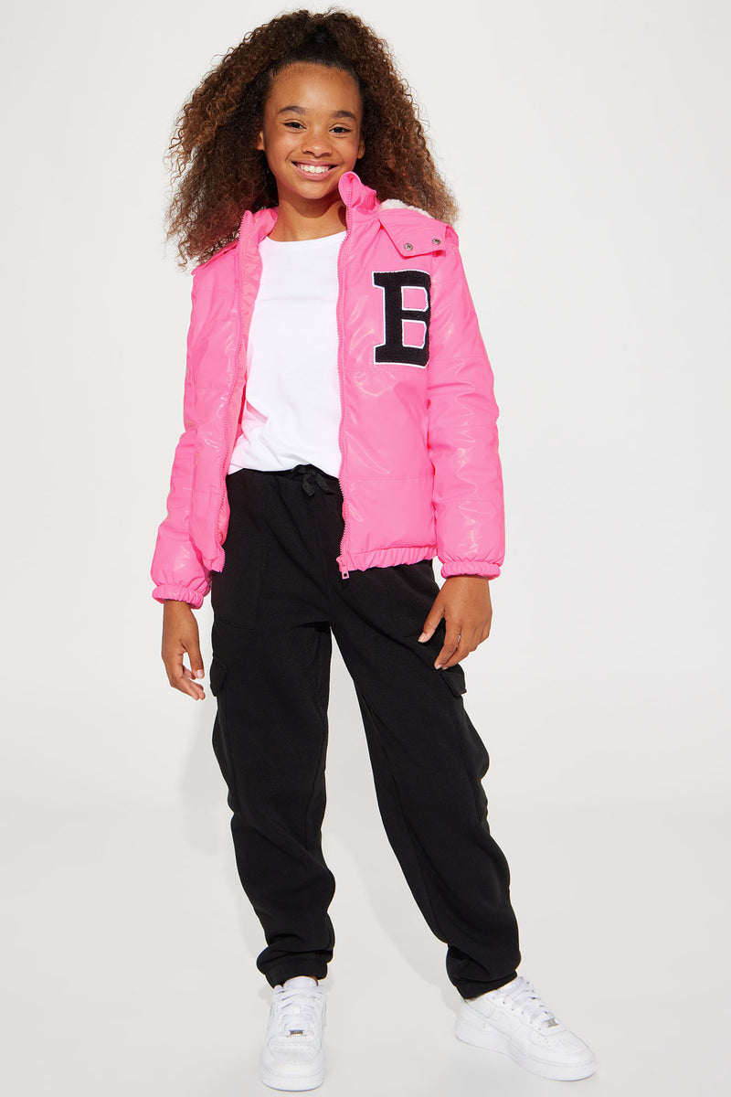 Mini B Is For Best Patent PU Puffer Jacket - Neon Pink | Fashion Nova ...
