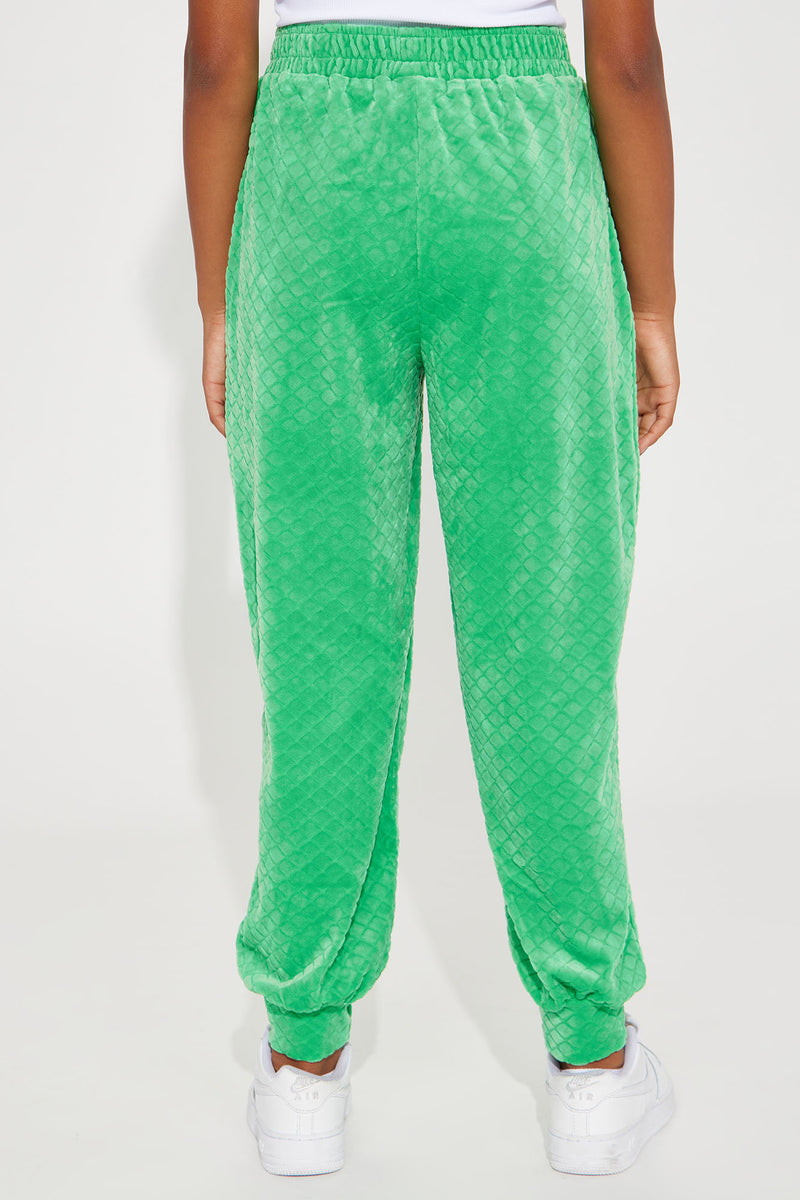 Mini Embossed Velour Joggers - Green | Fashion Nova, Kids Pants & Jeans ...