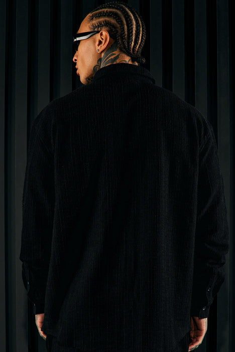 Dean Textured Long Sleeve Button Up Shirt - Black, Fashion Nova, Mens  Shirts