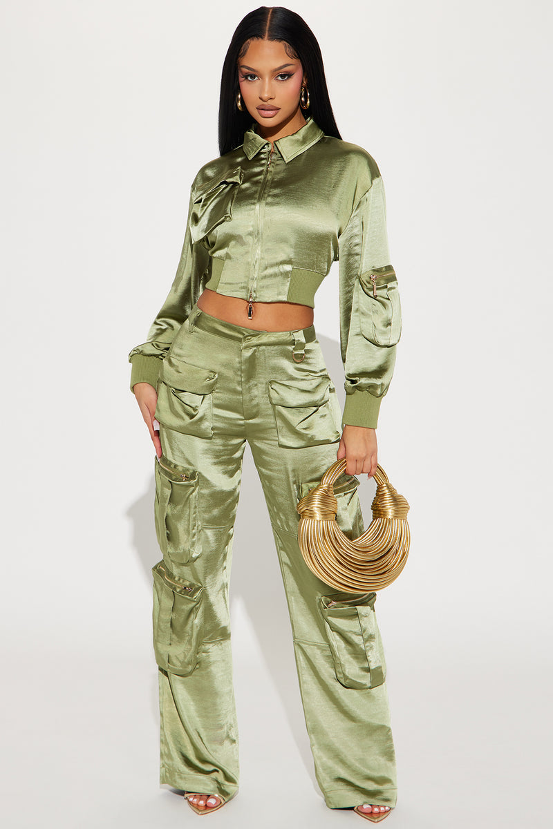 Showing Off Cargo Pant Set - Olive | Fashion Nova, Matching Sets ...