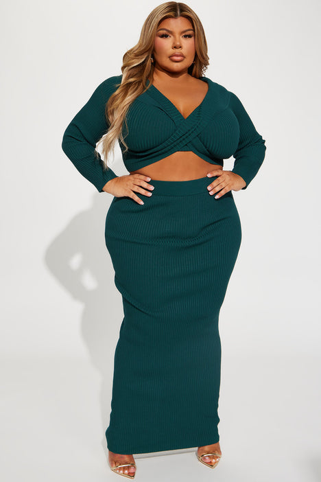 Plus size sweater sale skirt sets