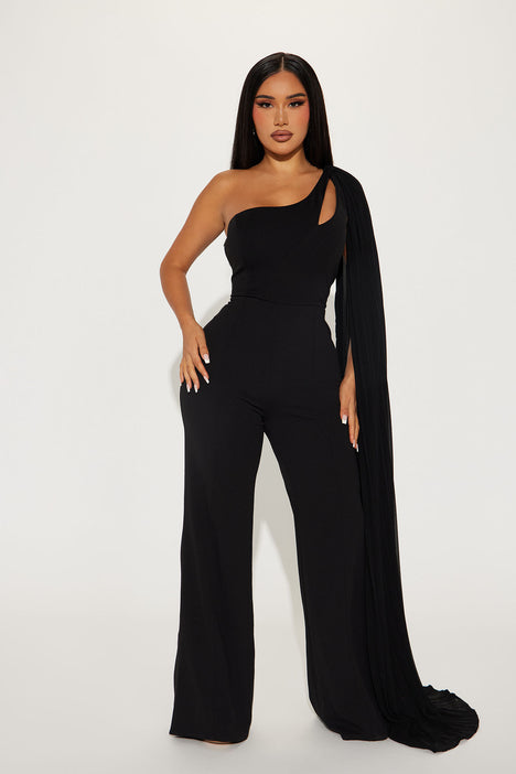 On Point Jumpsuit - Black, Fashion Nova, Jumpsuits