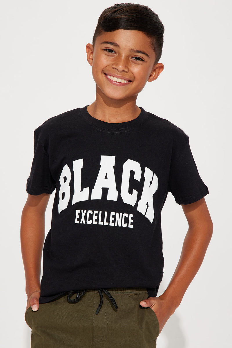 Mini Black Excellence Varsity Short Sleeve Tee - Black | Fashion Nova ...