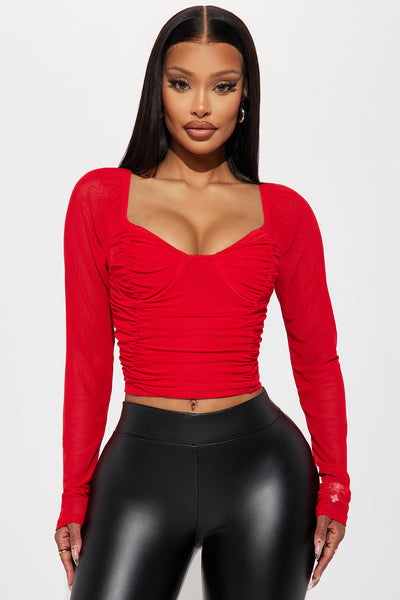 Red Mesh Top -  Canada
