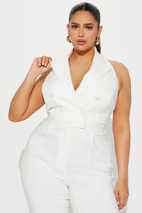 Extraordinary Elegance Jumpsuit - White, Fashion Nova, Jumpsuits