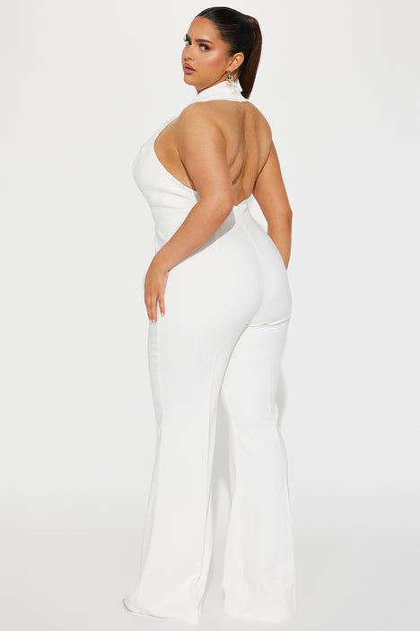 In My Shadow Jumpsuit - White, Fashion Nova, Jumpsuits