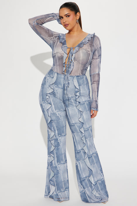 Blue MULTI jumpsuit - Top To Bottom Fashion