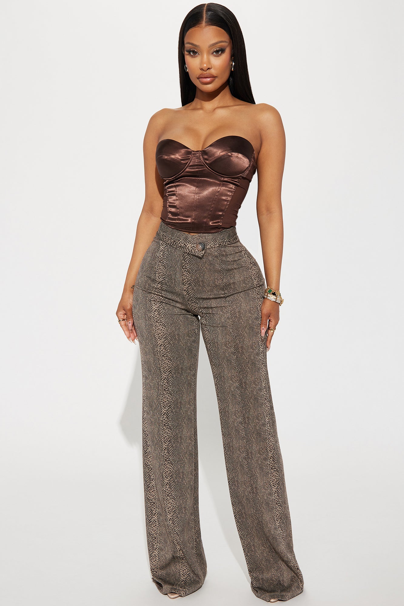 Always Authentic Wide Leg Pant - Sand/combo, Fashion Nova, Screens Tops  and Bottoms