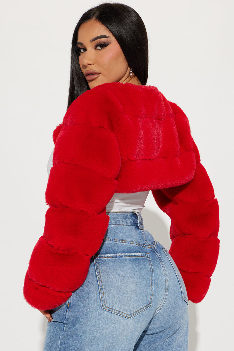 Emersyn Faux Fur Bolero - Red | Fashion Nova, Jackets & Coats | Fashion ...
