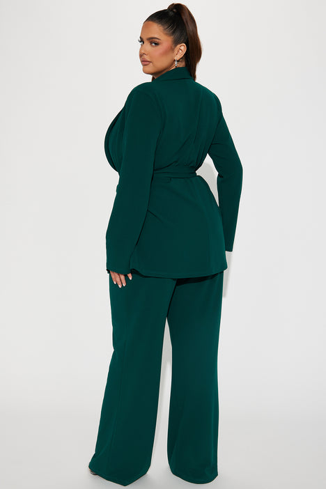 Head Of The Table Pant Suit - Hunter