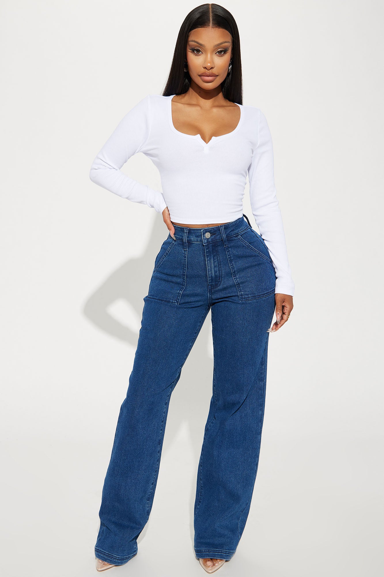 Valencia Stretch Straight Leg Jean - Dark Wash