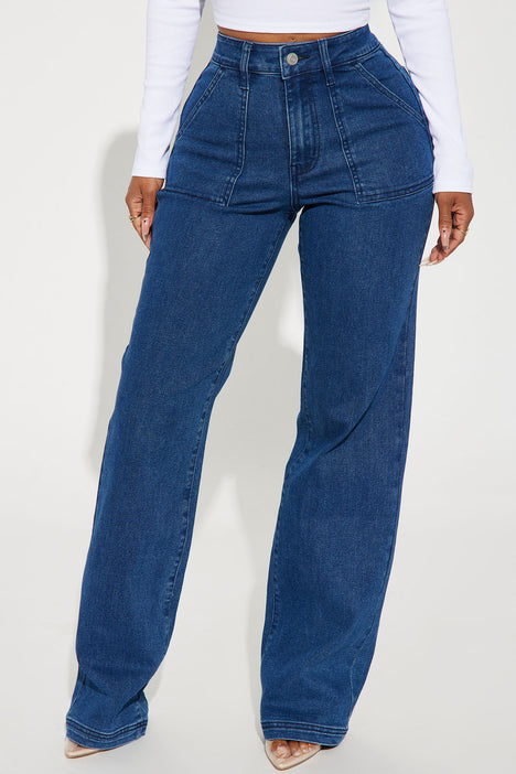 Valencia Stretch Straight Leg Jean - Dark Wash