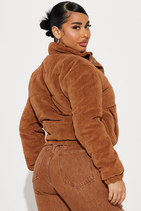 Cover Your Tracks Puffer Jacket - Camel