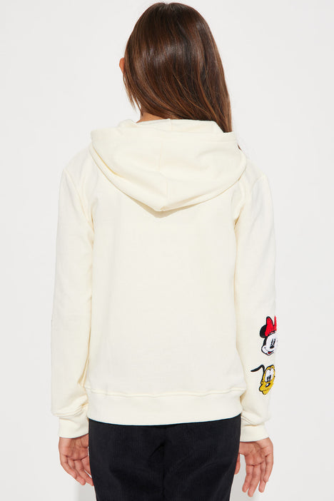 Mini Mickey Mouse Zip Front Hoodie - Ivory, Fashion Nova, Kids Sweatshirts  & Hoodies