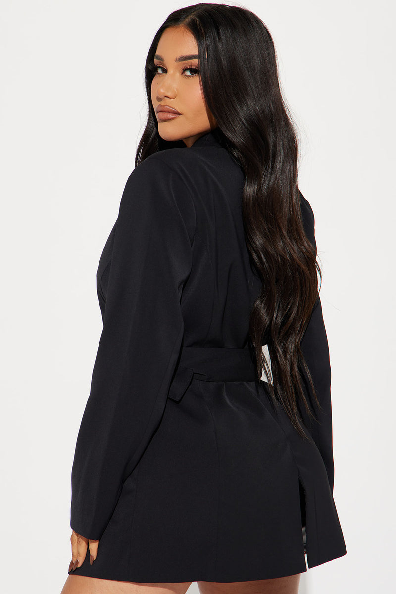 Analeah Belted Blazer - Black | Fashion Nova, Jackets & Coats | Fashion ...