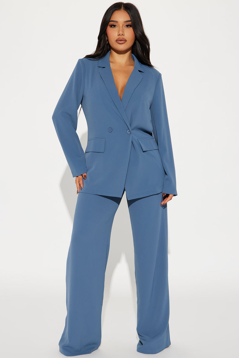 Krystal Blazer Set - Slate Blue | Fashion Nova, Matching Sets | Fashion ...