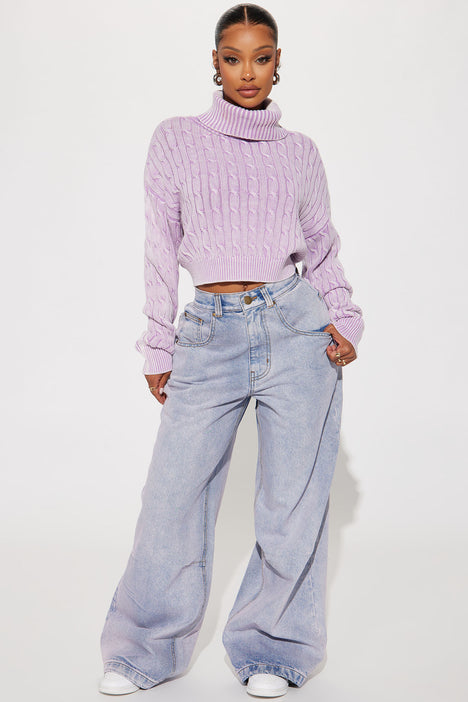 Kennie Tinted Baggy Jeans - Lavender, Fashion Nova, Jeans