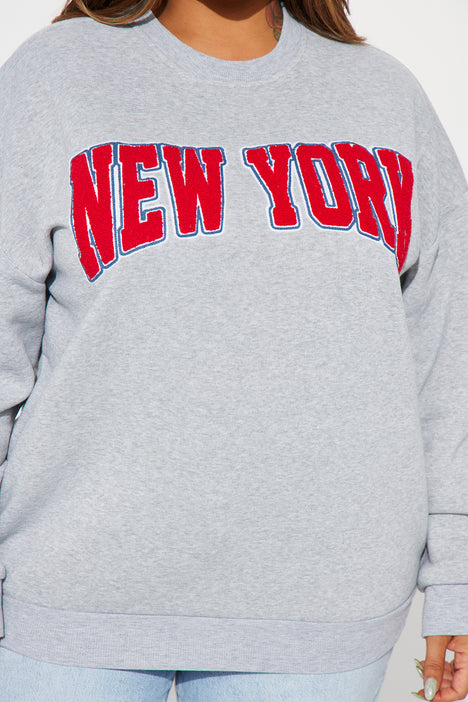 New York Chenille Patch | Screens Nova and Nova, Grey Tops Heather | Bottoms - Fashion Fashion Sweatshirt