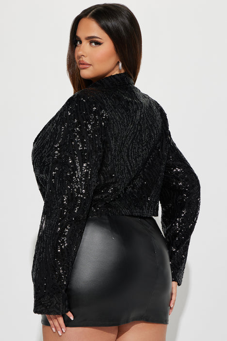 Black Sequin Blazer – Shop PS Boutique