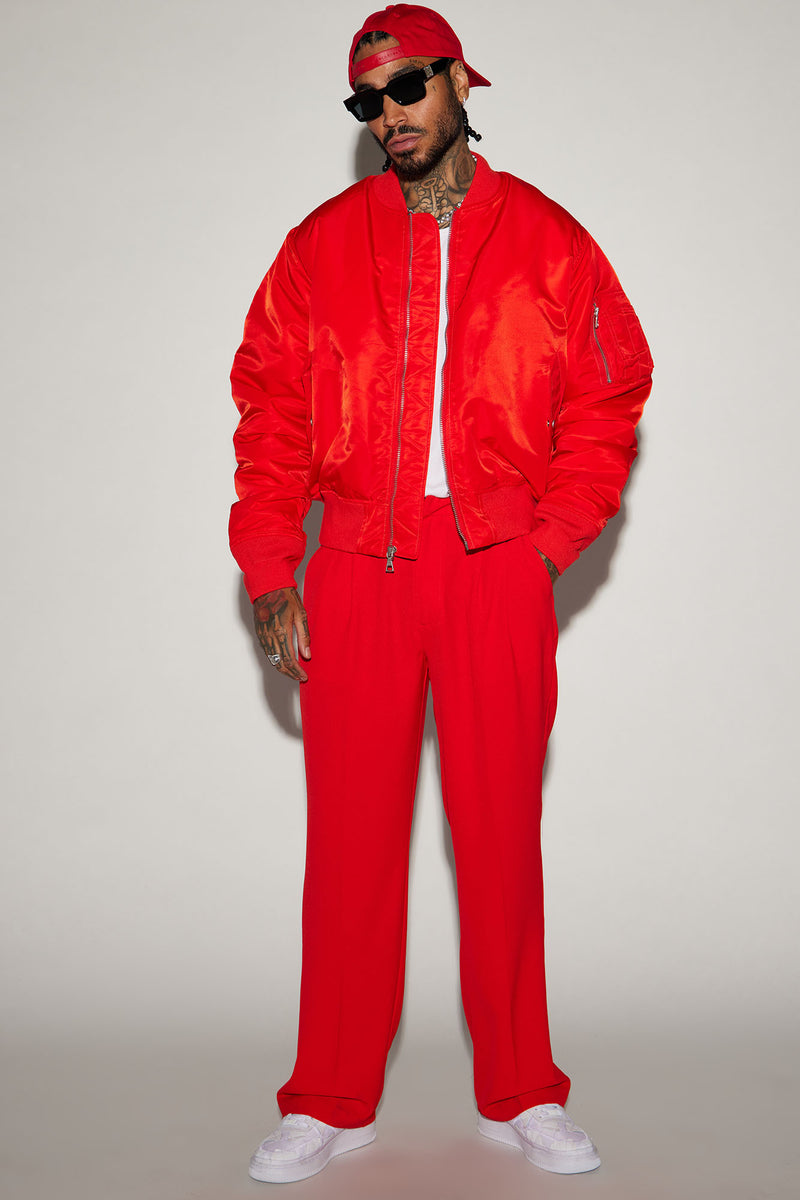 Cameo Flight Bomber Jacket - Red | Fashion Nova, Mens Casual Jackets ...