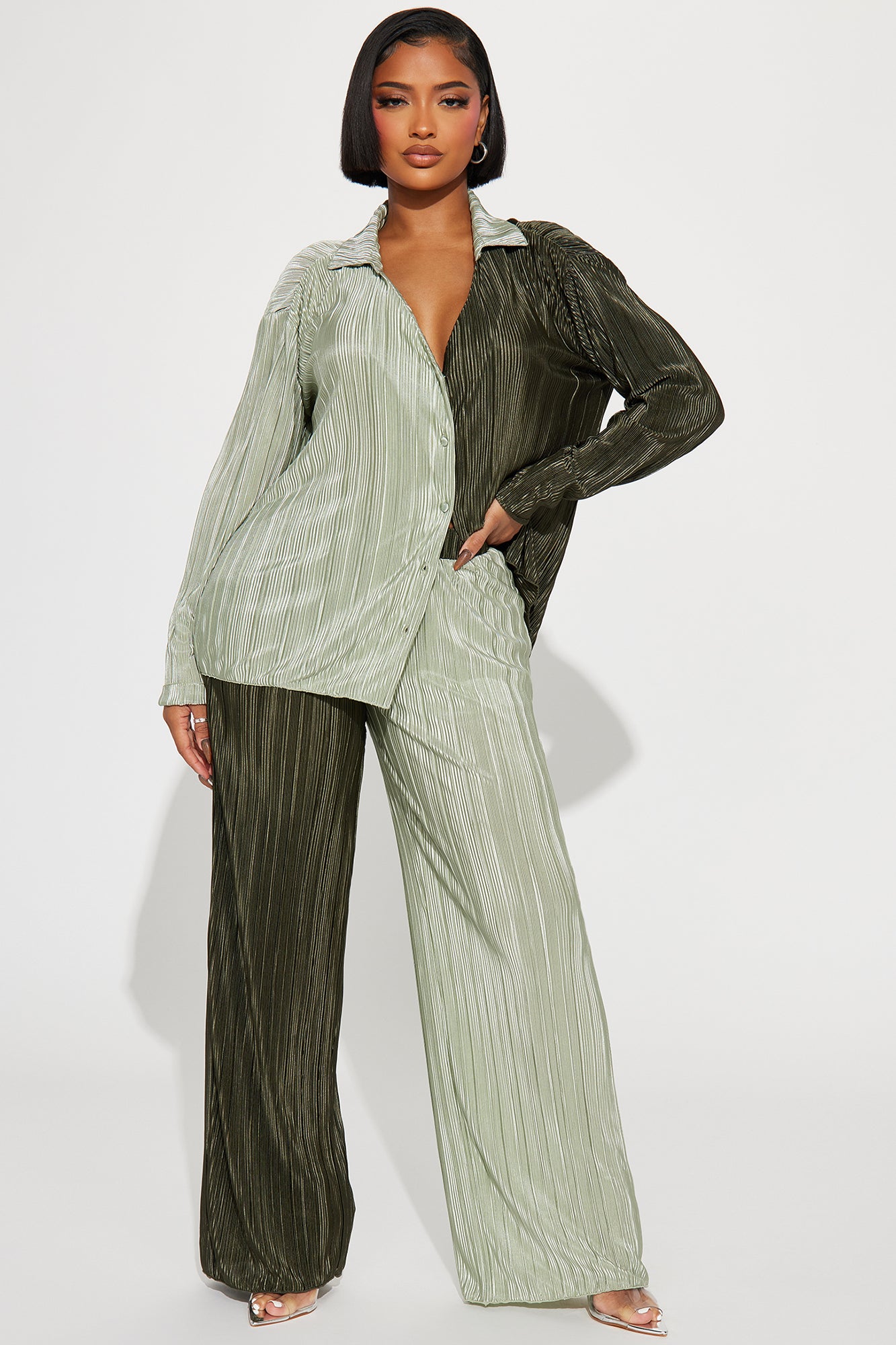 Waverly Pant Set - Olive, Fashion Nova, Matching Sets