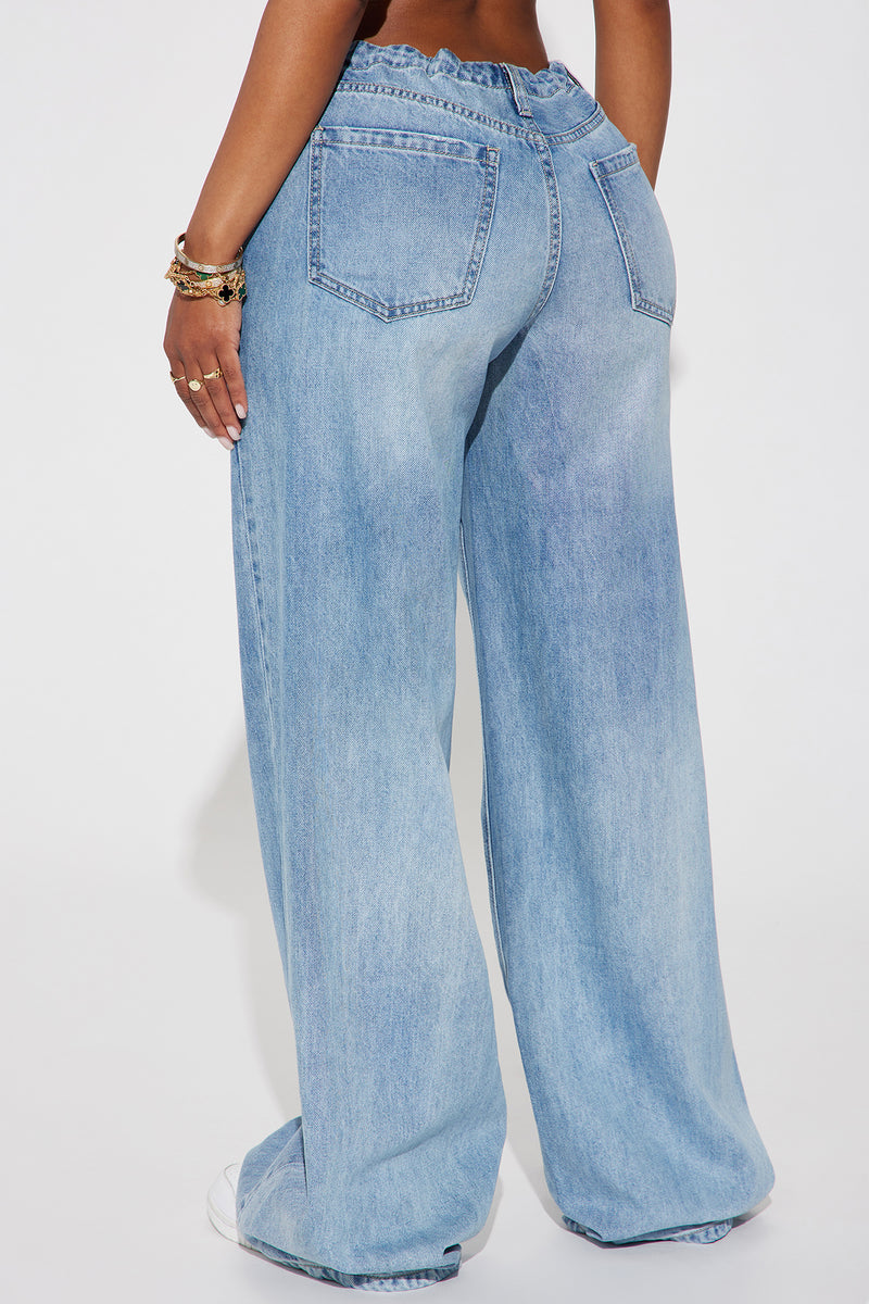 Manifested Drapey Baggy Jeans - Light Blue | Fashion Nova, Jeans ...