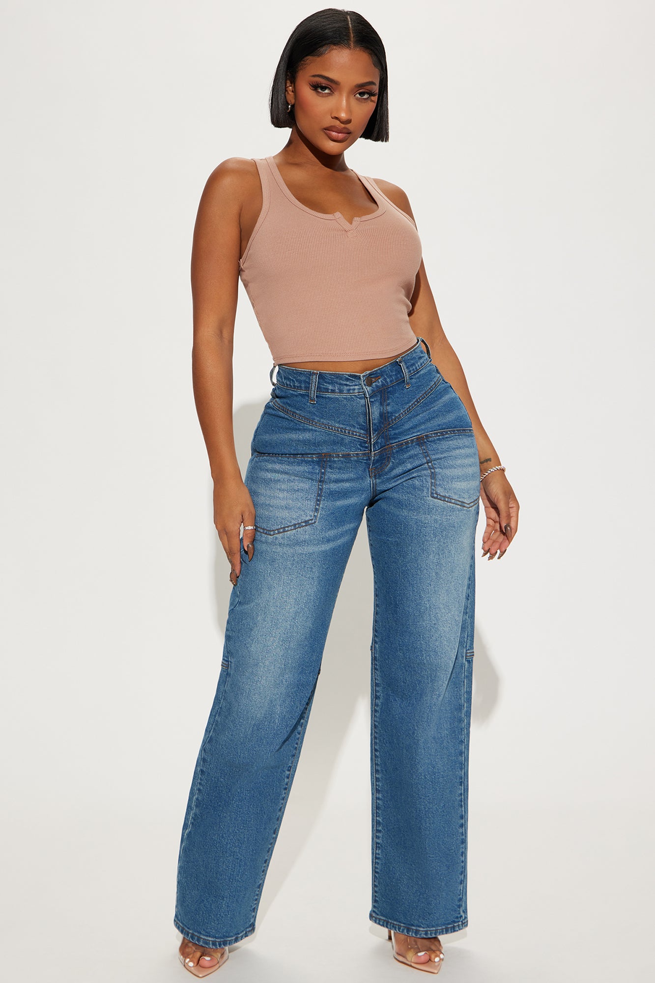 Best In Class Ripped Straight Leg Jeans - Medium Wash, Fashion Nova, Jeans