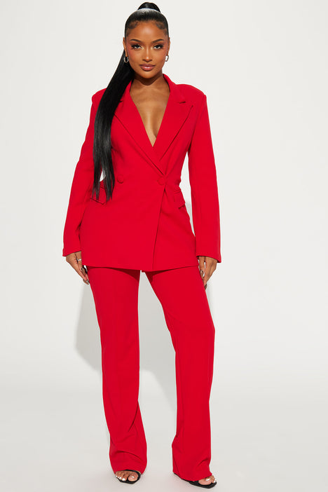 Dreamy Moments Blazer Set - Red, Fashion Nova, Matching Sets