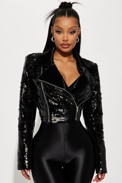 Nova Camo Sequin Jacket – PrettyBlack Boutique