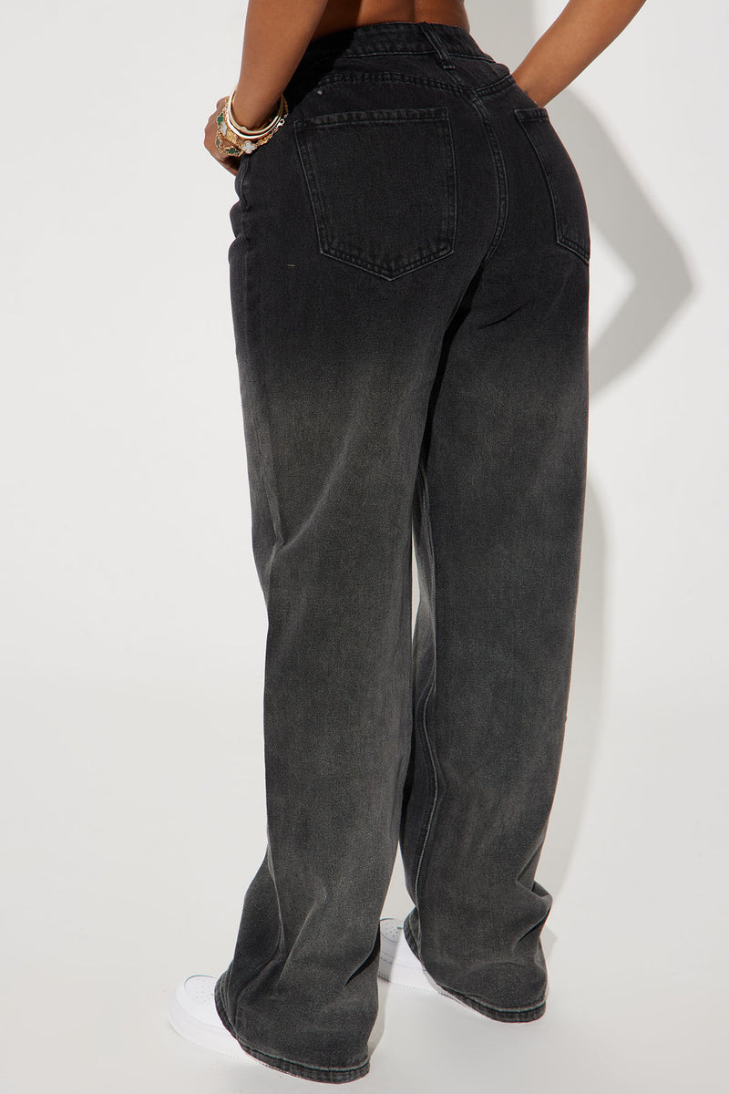 Onyx Ombre Non Stretch Straight Leg - Black Wash | Fashion Nova, Jeans ...