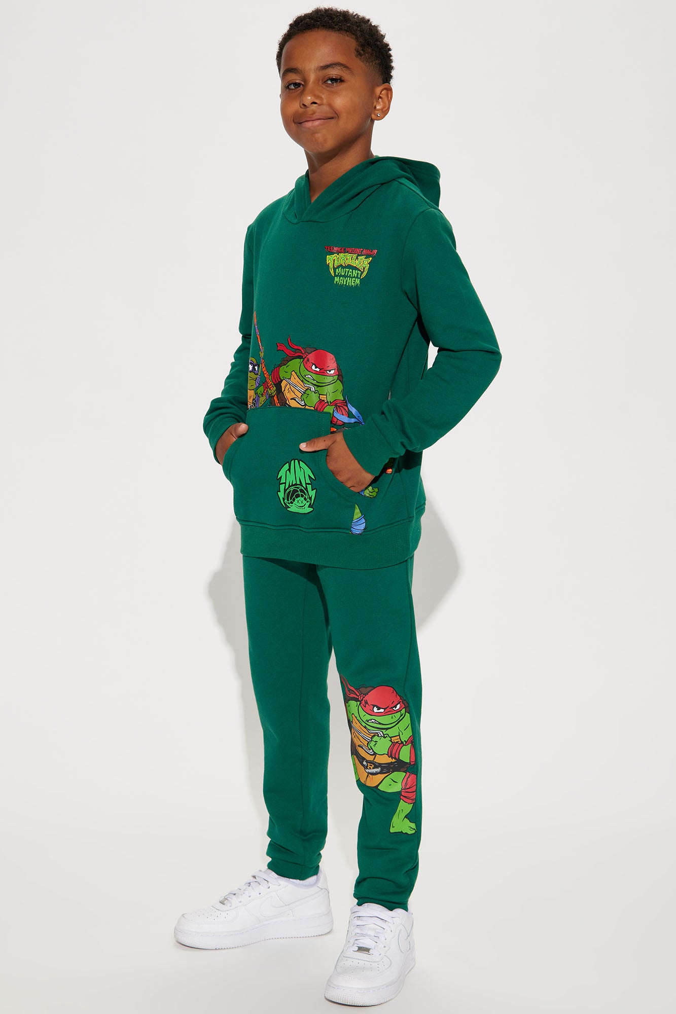 ninja turtle pajama pants boys fleece Xs 4/5