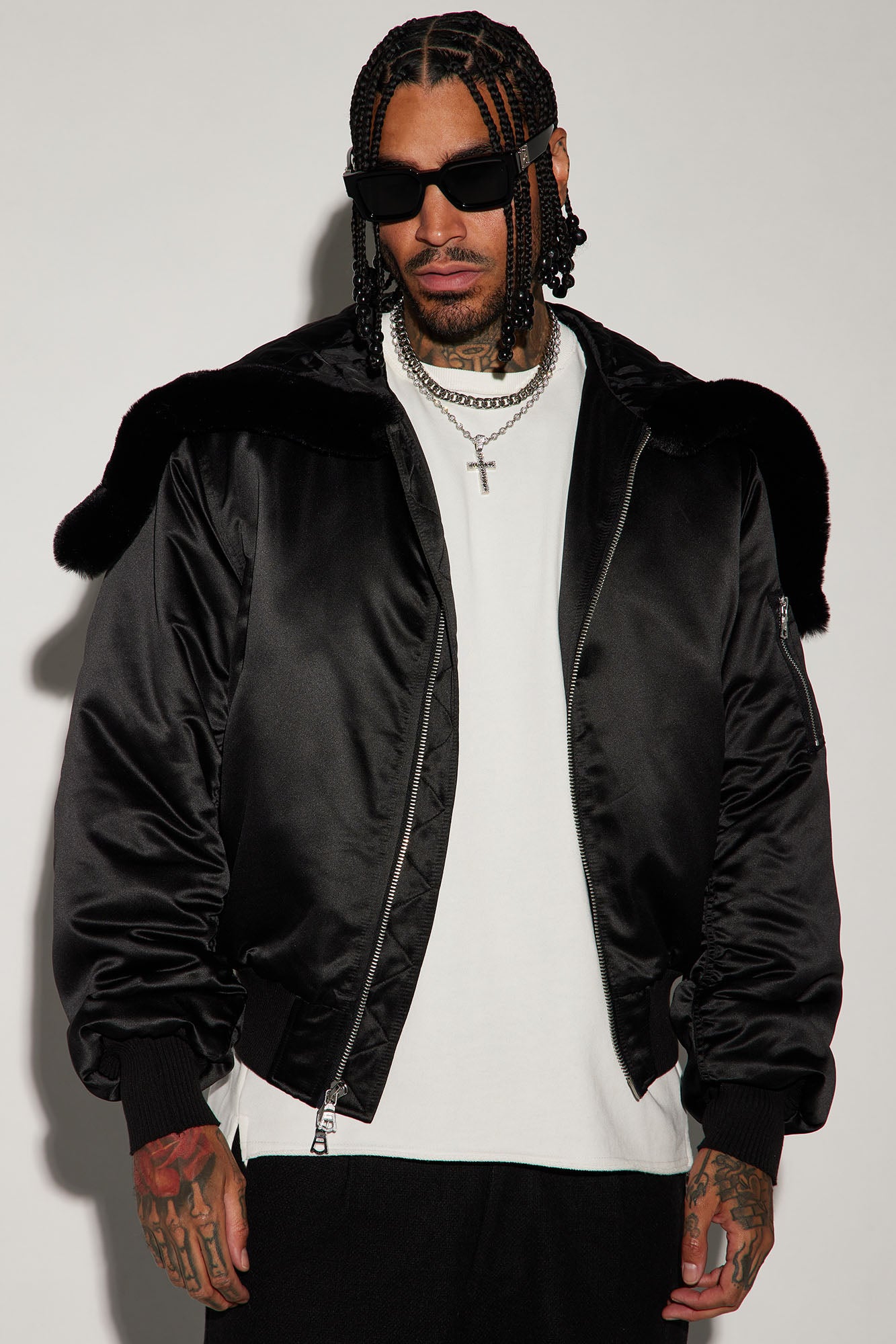 Overdrive Hooded Bomber Jacket - Black | Fashion Nova, Mens