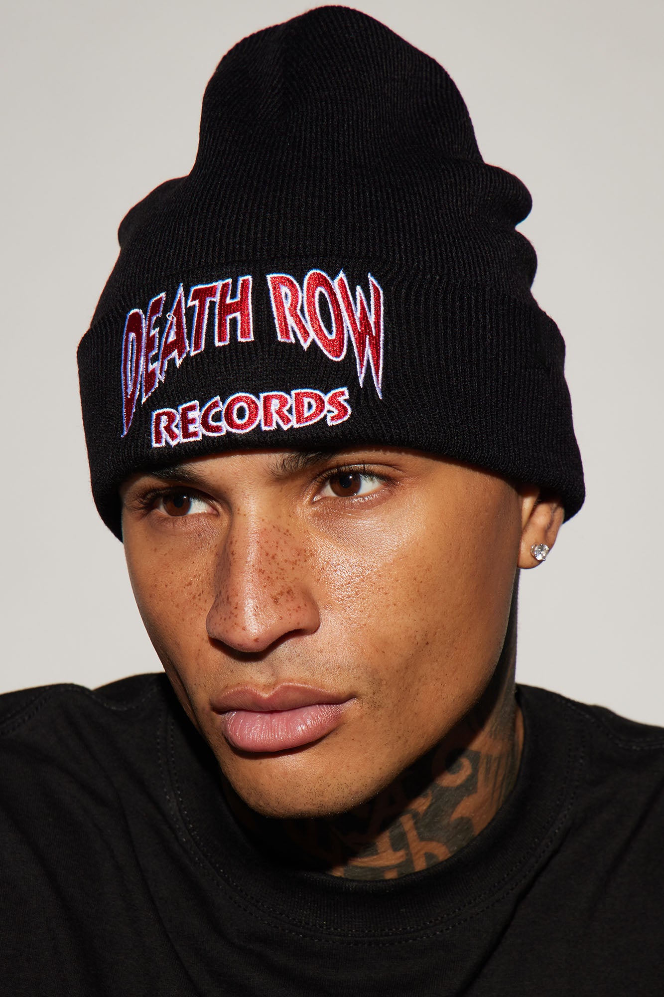 Death Row Records Beanie Black Fashion Nova Mens Accessories