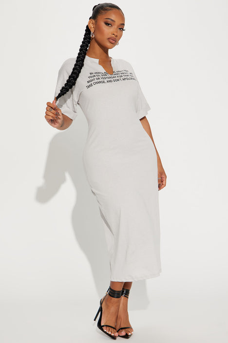 Grey t discount shirt maxi dress