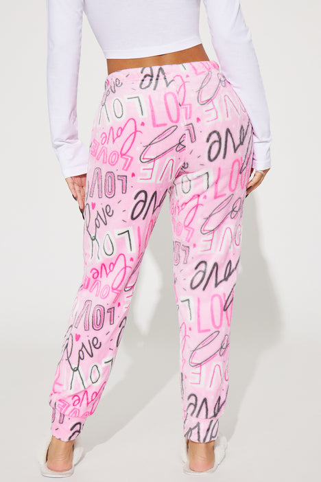 Pillow Talk PJ Jogger Set - Pink/combo, Fashion Nova, Lingerie & Sleepwear