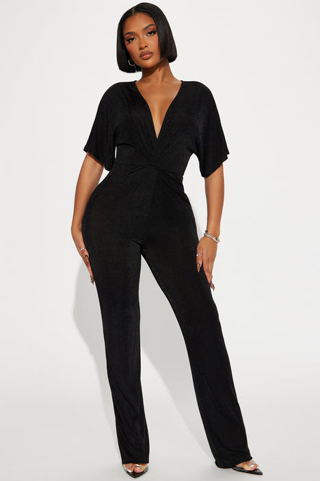 On Point Jumpsuit - Black, Fashion Nova, Jumpsuits