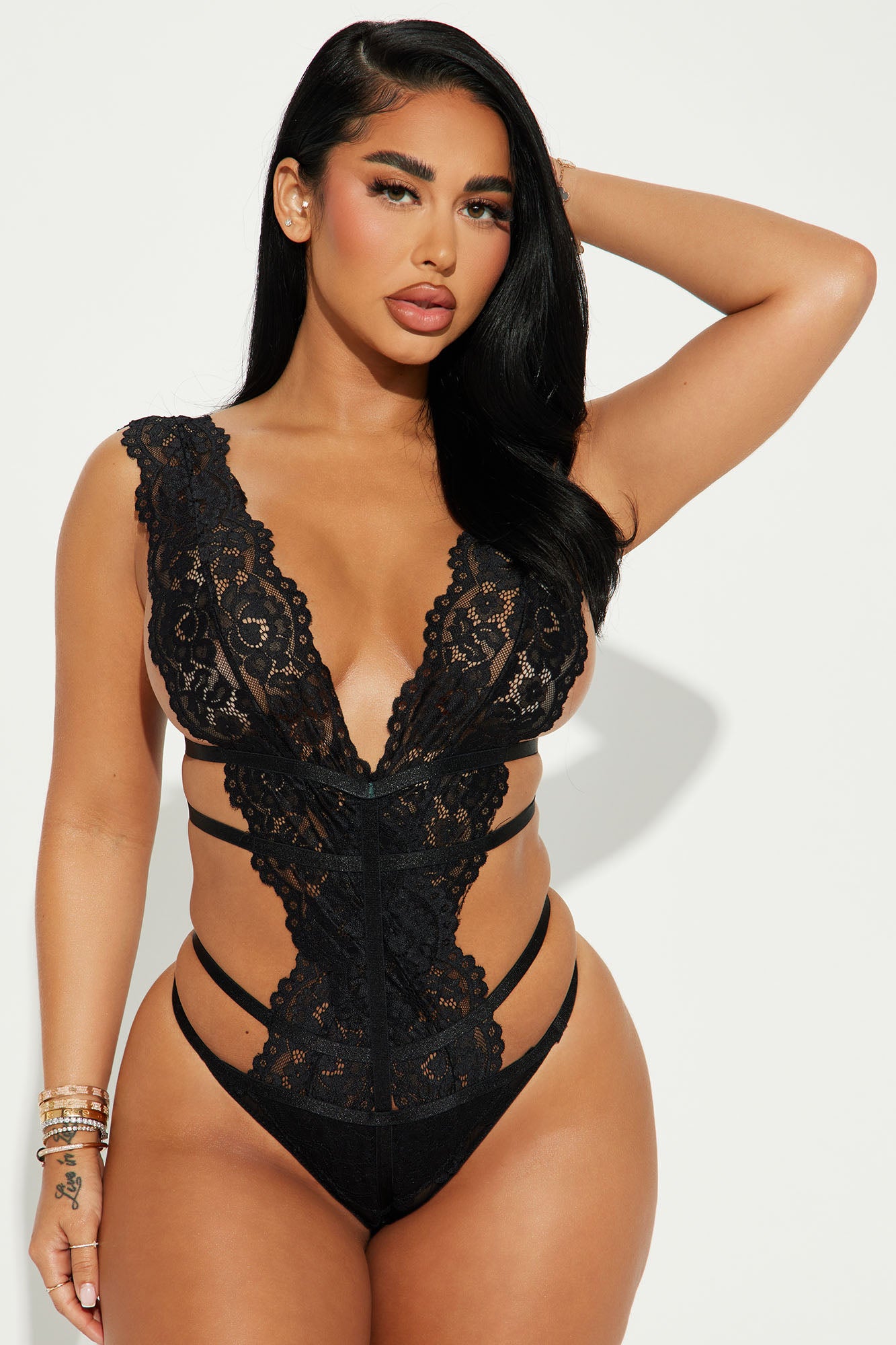 Stop Calling Lace Babydoll - Black