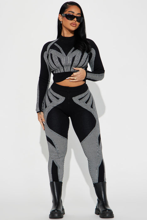 Ava Sweater Legging | Nova, Matching - Fashion Sets Fashion Nova Black/combo | Set