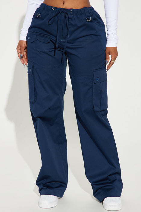  Womens Navy Blue Cargo Pants
