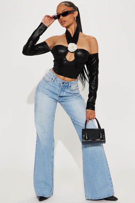 Hold You Up Ruched Underwire Corset - Black, Fashion Nova, Shirts &  Blouses